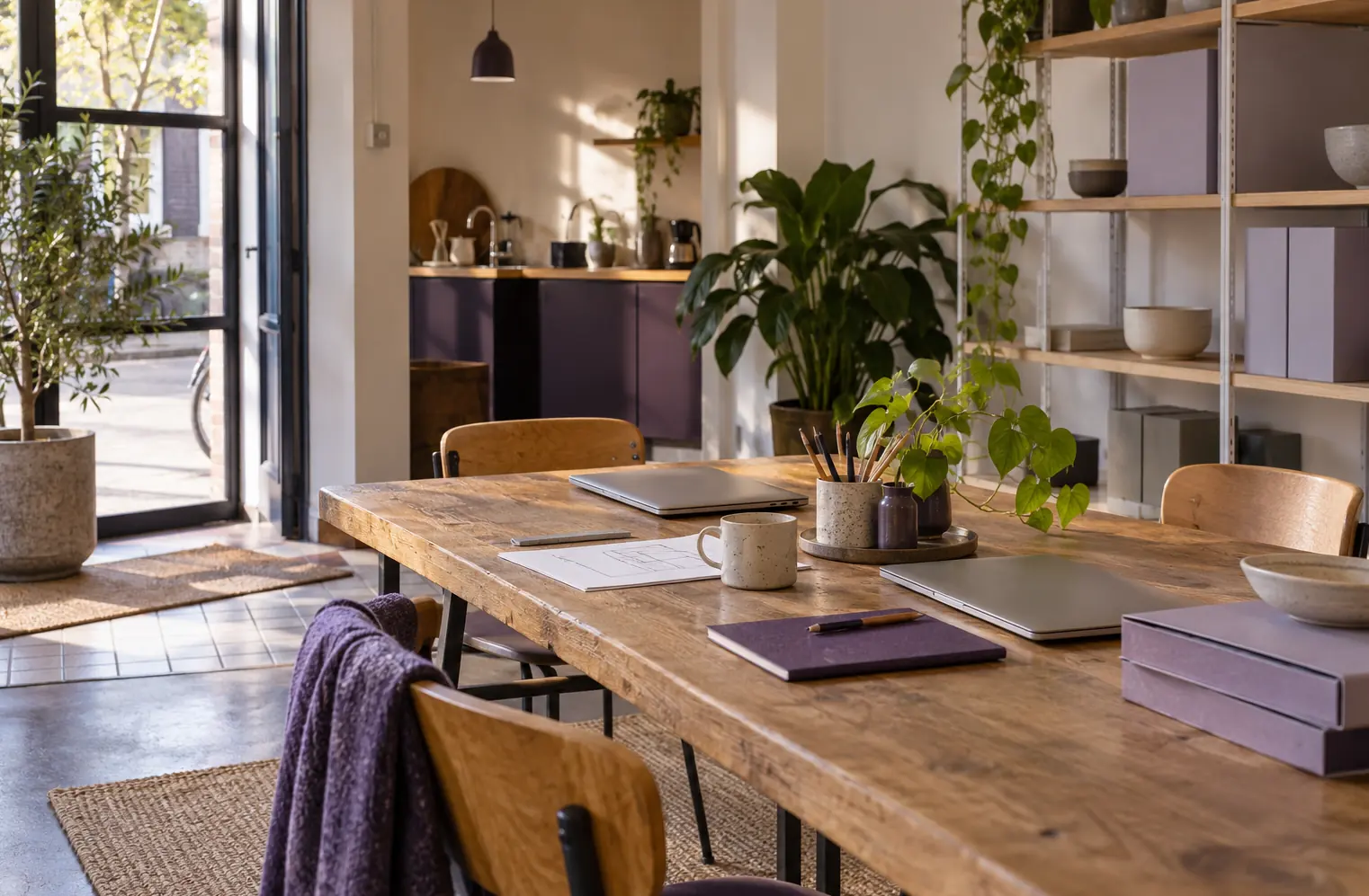 Illustration of workspace businesses and their working space